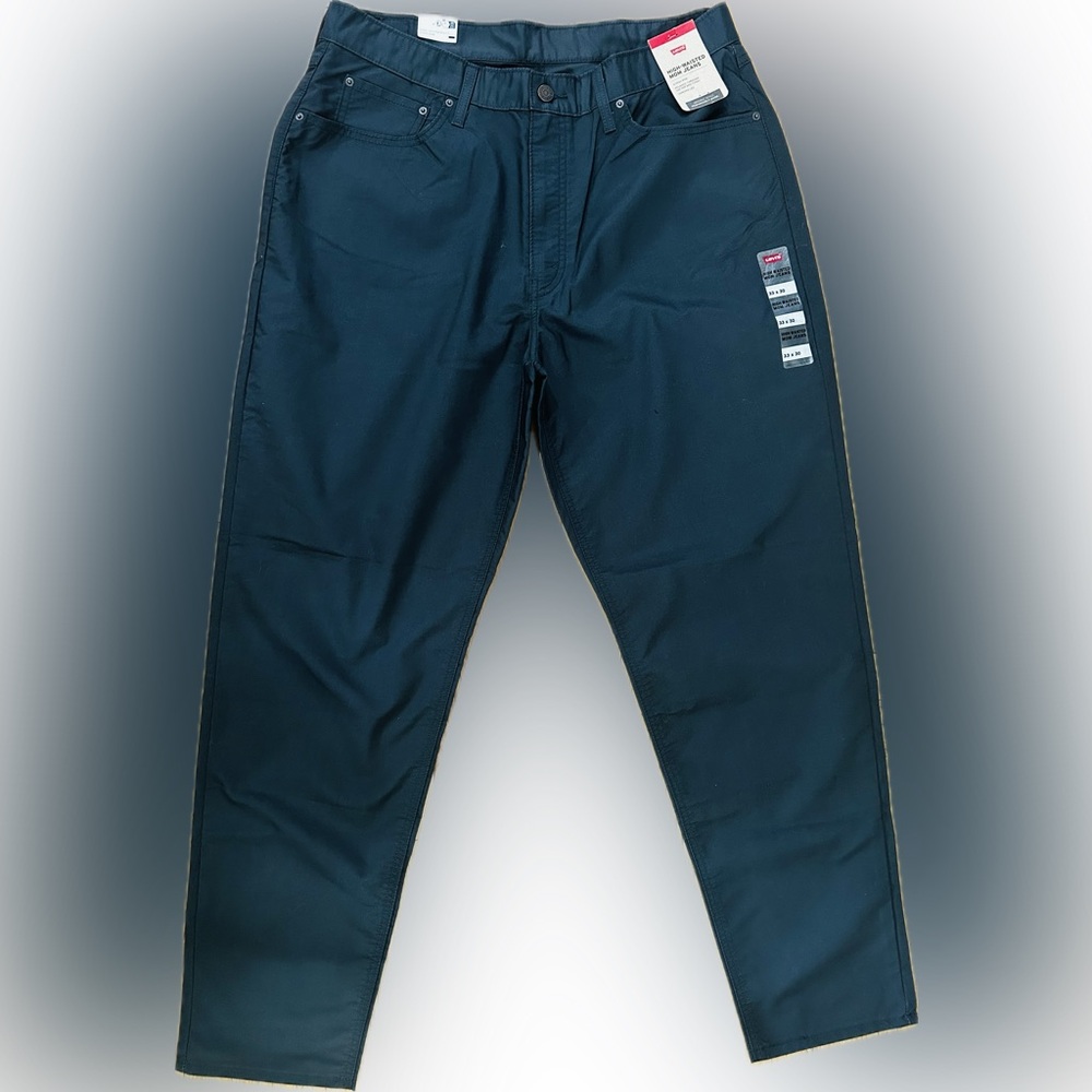 NWT Levi's SZ 33X30 blackish/charcoal Mom High Waisted 5-pocket jeans/waist 34” - Picture 3 of 10